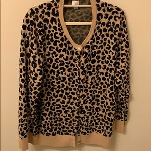 Animal-print cardigan